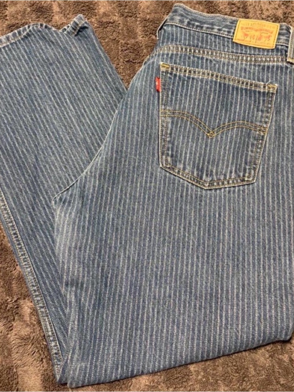 Levi's Blue Pinstripe Denim Jeans